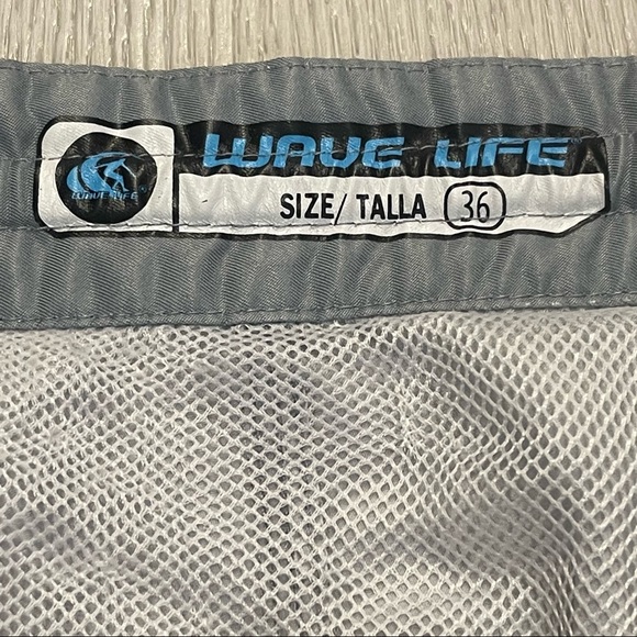 Wave Life Gray Swim Shorts Trunks with  Built in Briefs Size 36 - Picture 10 of 11